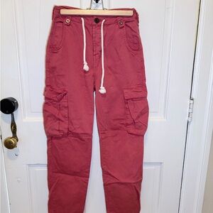 One Teaspoon Red/Coral Cargo Pants